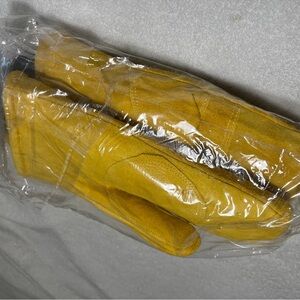 Yellow Leather Gloves